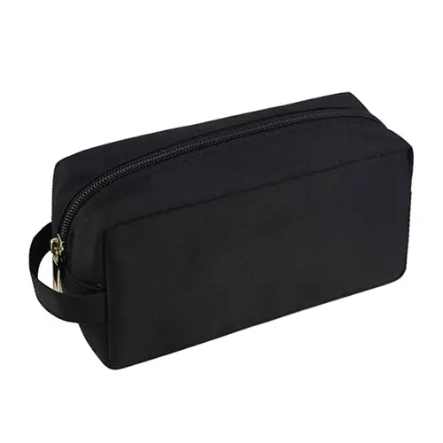 Personalized Custom Logo Toiletry Bags Lipsticks Black Mens Wash Bag